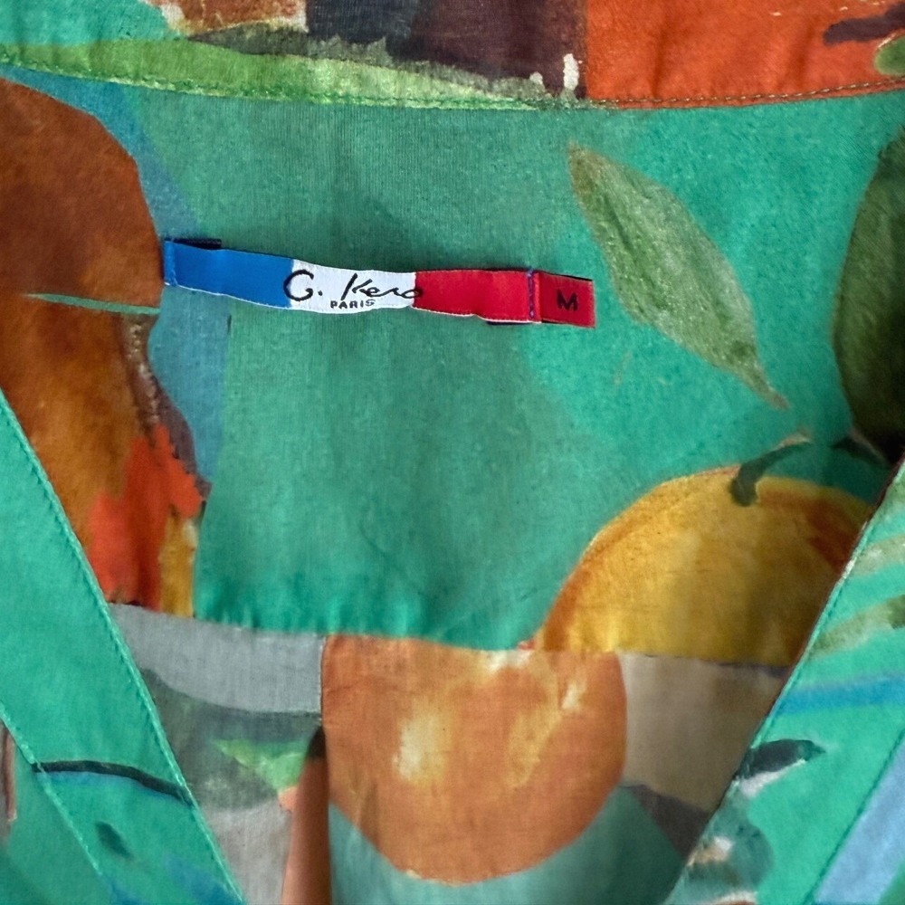 G.KERO Paris Silk‎ Blend Tunic Top Med 101/190 Limited Edition Jungle Horse Bird - Picture 6 of 10